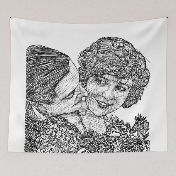 Item preview, ZELDA and F. SCOTT FITZGERALD ink portrait .2 designed and sold by lautir.