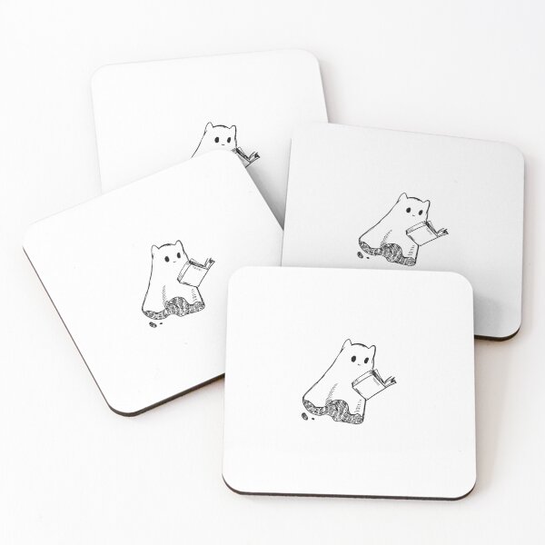 Item preview, ghost cat with book designed and sold by planned-chaos.