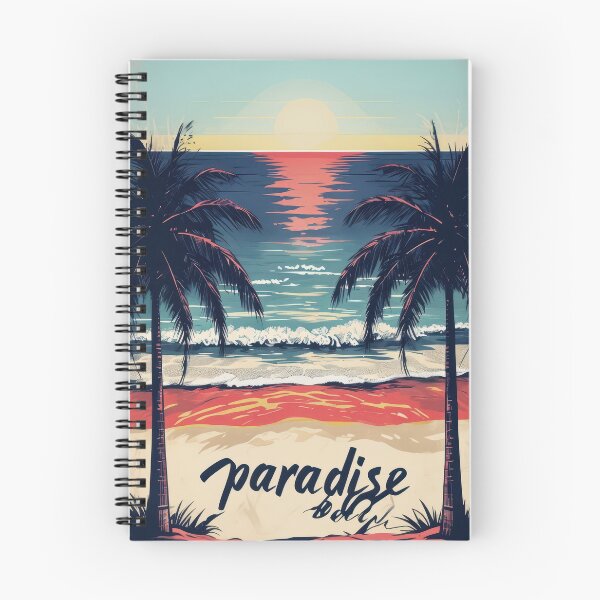 Item preview, Tropical Beach Scene Framed By Palm Trees At Sunset designed and sold by estampavibe.