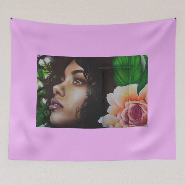 Item preview, Girl Flower Mural Ibiza designed and sold by eddiebarronshop.