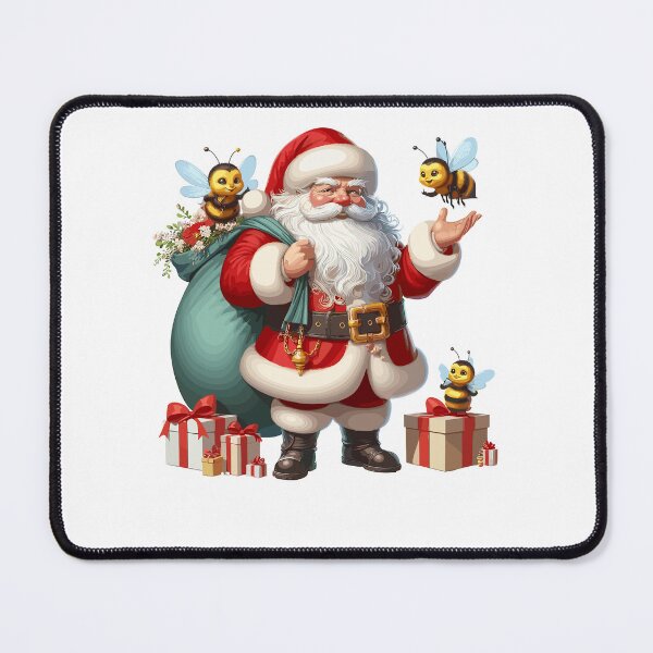 Item preview, American Santa Claus Holding Bee Present Xmas designed and sold by Artistoos.