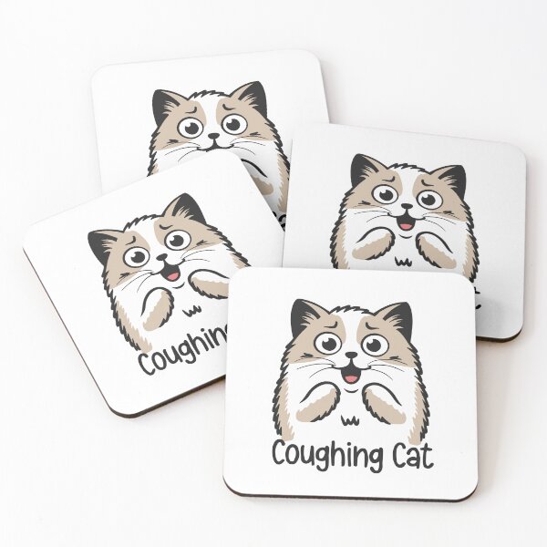 Item preview, Cat Coughing sticker , Cat Lover Sticker designed and sold by Dospart.