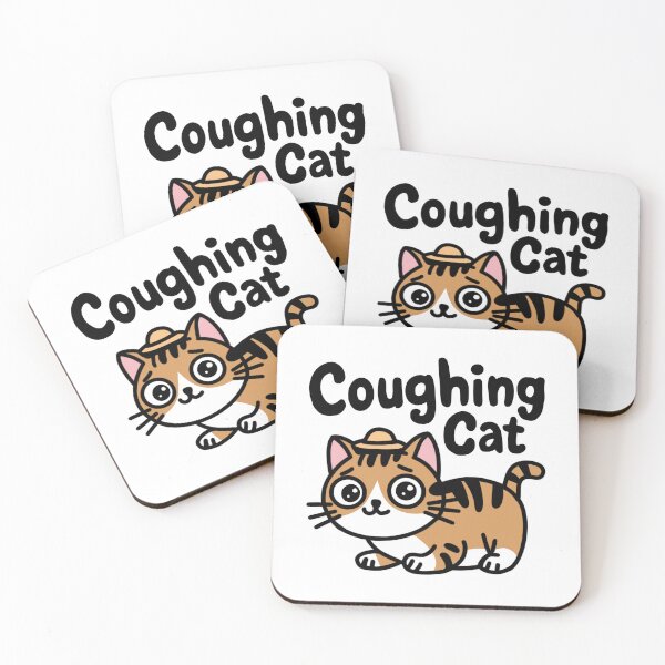 Item preview, Cat Coughing sticker , Cat Lover Sticker designed and sold by Dospart.