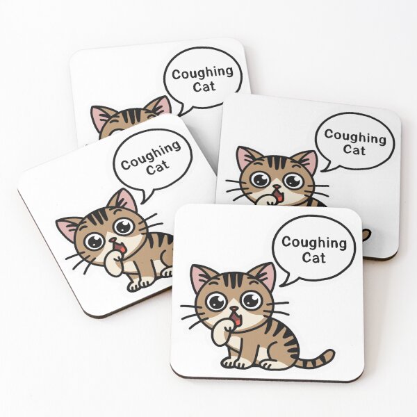 Item preview, Cat Coughing sticker , Cat Lover Sticker designed and sold by Dospart.