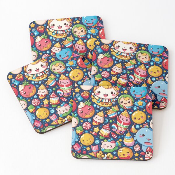 Item preview, Colorful kawaii candy characters illustration designed and sold by TAgod01.