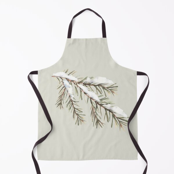 Item preview, Snowy Spruce twig with needles. Snow on a fir tree branch. Watercolor clipart designed and sold by BartolArt.