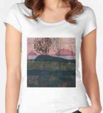 Egon Schiele "Setting Sun" Women's Fitted Scoop T-Shirt