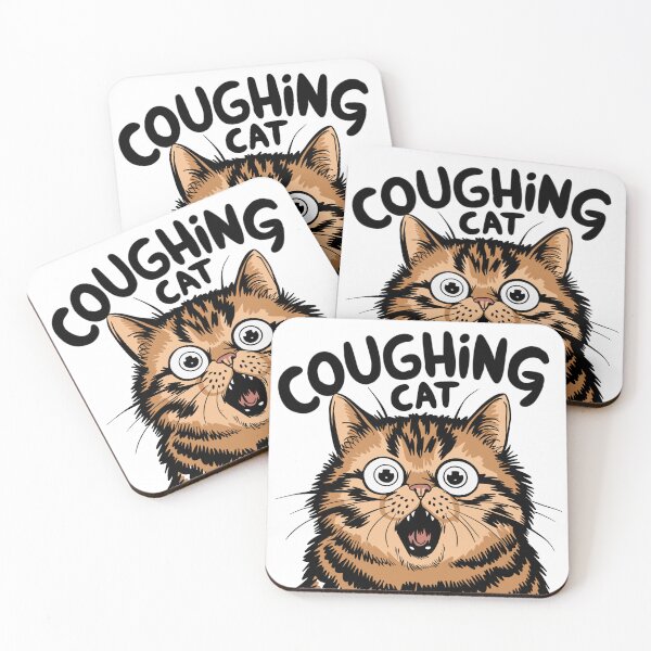 Item preview, Cat Coughing sticker , Cat Lover Sticker designed and sold by Dospart.