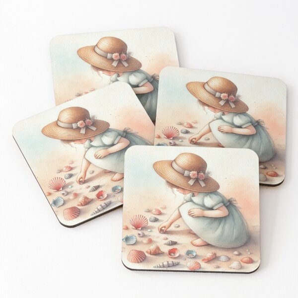 Item preview, Whimsical Seashell Collecting Scene designed and sold by MarkLines.