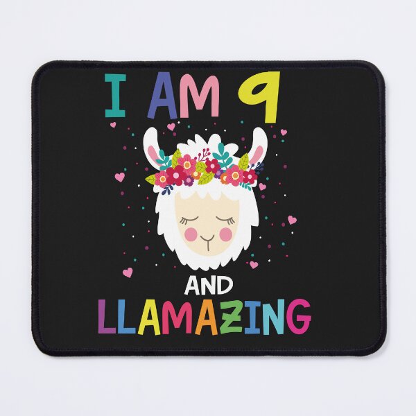 Item preview, Am 9 and Llamazing - Cute 9th Birthday Llama Design designed and sold by Tujzui.