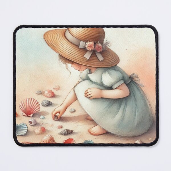 Item preview, Whimsical Seashell Collecting Scene designed and sold by MarkLines.