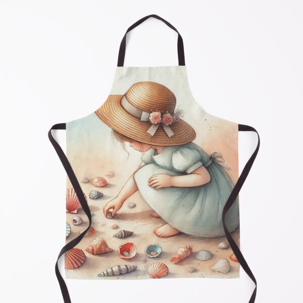 Item preview, Whimsical Seashell Collecting Scene designed and sold by MarkLines.