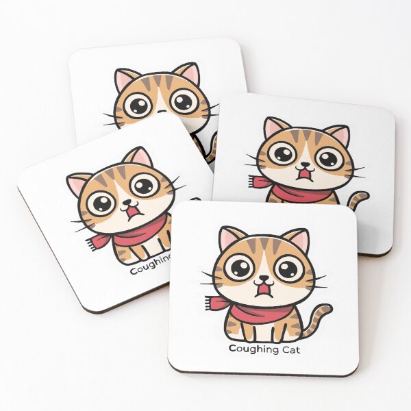 Item preview, Cat Coughing sticker , Cat Lover Sticker designed and sold by Dospart.