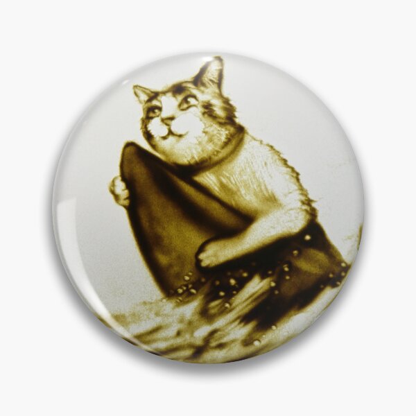 Item preview, Surfing Cat Sand Art Illustration designed and sold by sandexperiment.