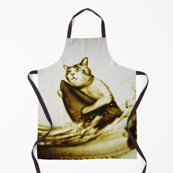 Item preview, Surfing Cat Sand Art Illustration designed and sold by sandexperiment.