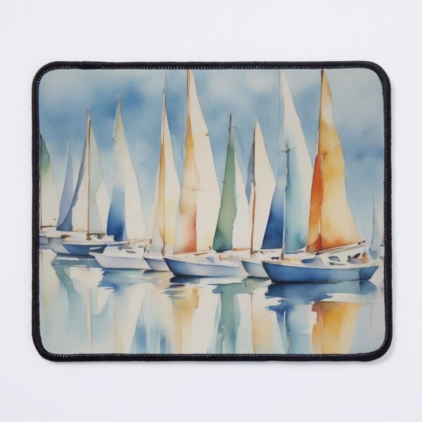 Item preview, Colorful Sailboats on a Calm Horizon designed and sold by MarkLines.