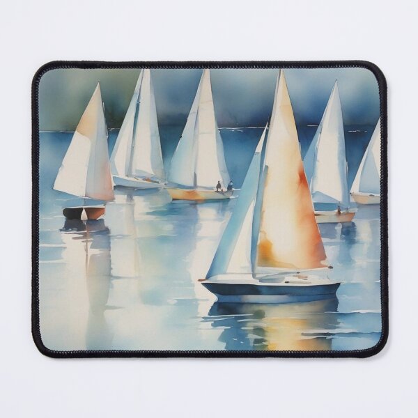 Item preview, Sailboats on a Calm Horizon designed and sold by MarkLines.