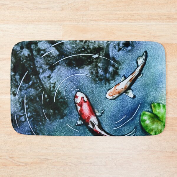 Item preview, Koi Fish in the Pond Colorful Sand Art designed and sold by sandexperiment.