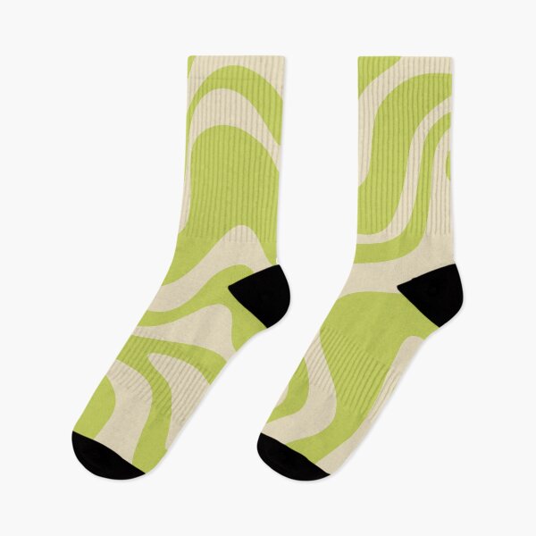 Item preview, Liquid Swirl Retro Contemporary Abstract Pattern 2 in Light Lime Linden Green and Beige designed and sold by kierkegaard.