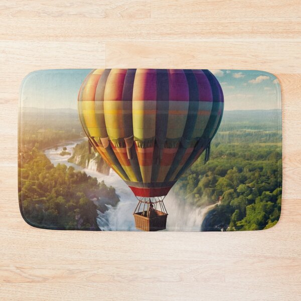 Artikelvorschau, Whimsical Balloons Above a Fairy Tale Waterfall entworfen und verkauft von BlareBlare.