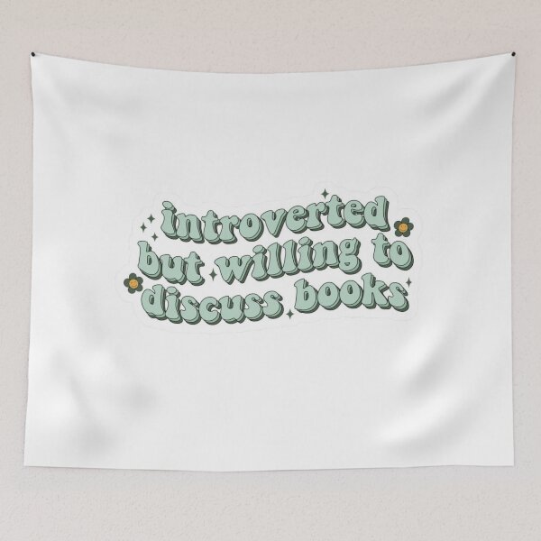 Item preview, Introverted but willing to discuss books sticker designed and sold by EclipseElixirs.