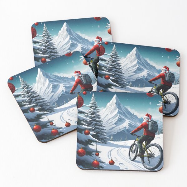 Item preview, Snowy MTB Mayhem: Santa’s Downhill Race designed and sold by GrizzlyCollective.