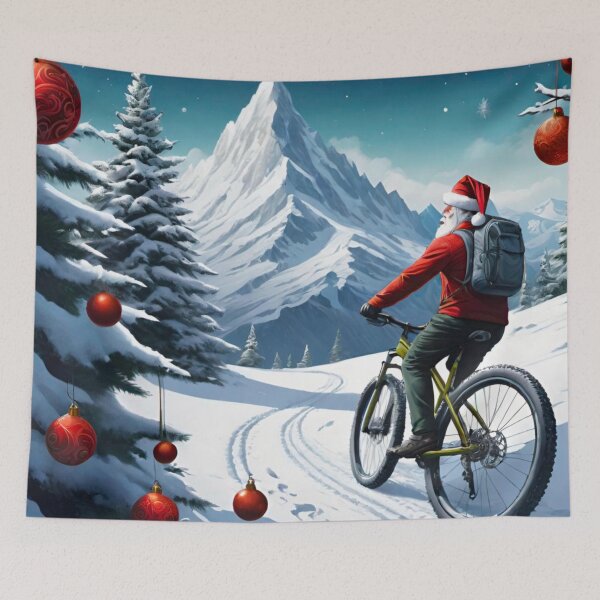 Item preview, Snowy MTB Mayhem: Santa’s Downhill Race designed and sold by GrizzlyCollective.