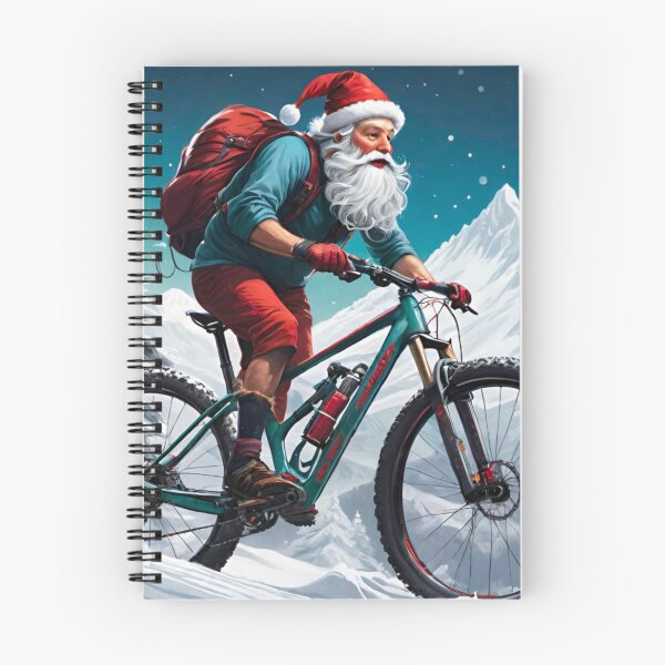 Item preview, Holiday MTB Racing: Santa’s Snowy Descent designed and sold by GrizzlyCollective.