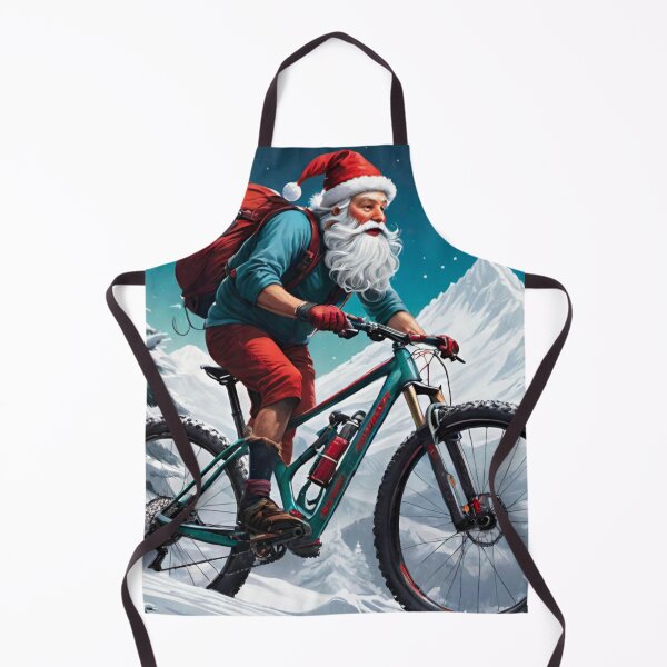 Item preview, Holiday MTB Racing: Santa’s Snowy Descent designed and sold by GrizzlyCollective.