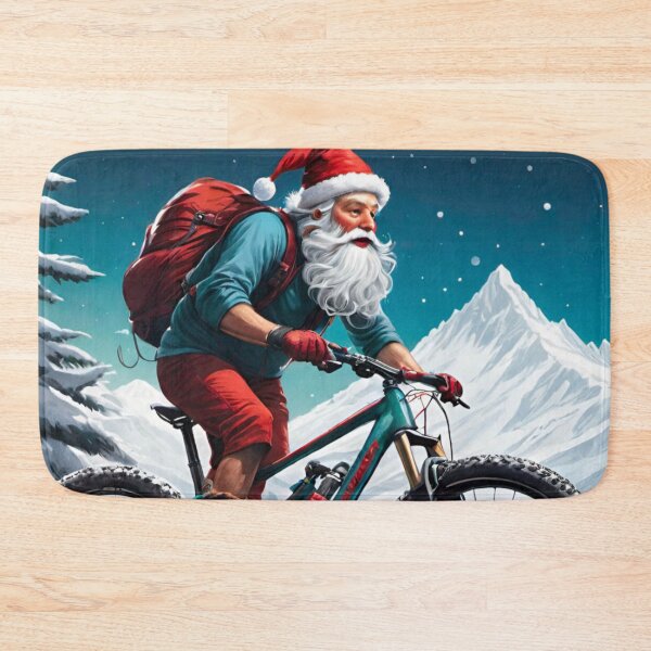 Item preview, Holiday MTB Racing: Santa’s Snowy Descent designed and sold by GrizzlyCollective.