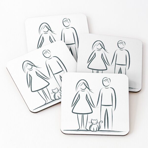 Item preview, Modern Childfree Childless Family - Man Woman Cat designed and sold by Divine Ease.