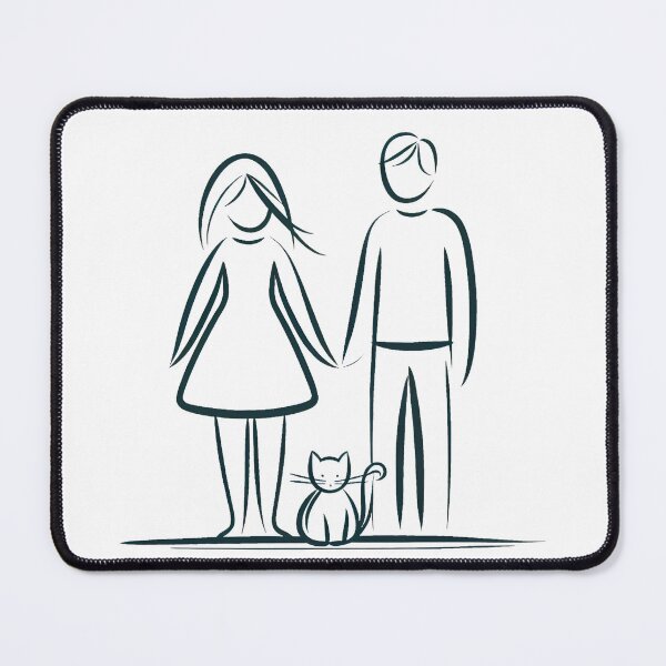 Item preview, Modern Childfree Childless Family - Man Woman Cat designed and sold by Divine Ease.
