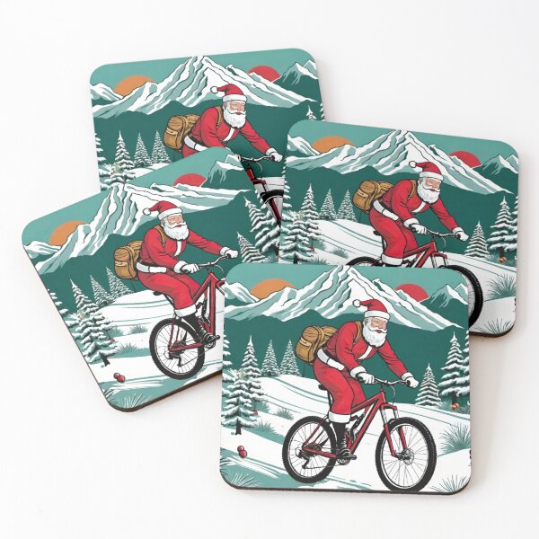 Item preview, Snowy Christmas MTB Adventure in the Mountains designed and sold by GrizzlyCollective.