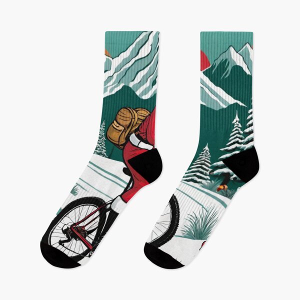 Item preview, Snowy Christmas MTB Adventure in the Mountains designed and sold by GrizzlyCollective.