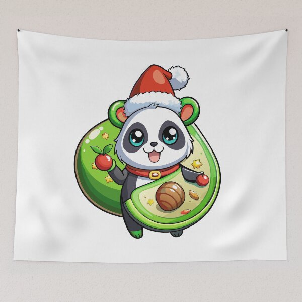 Item preview, Panda And Avocado - Funny Christmas Design designed and sold by Svenniibee.
