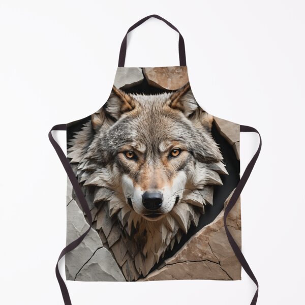 Item preview, Wolf Emerging Through Stone designed and sold by RebelPaintBrush.