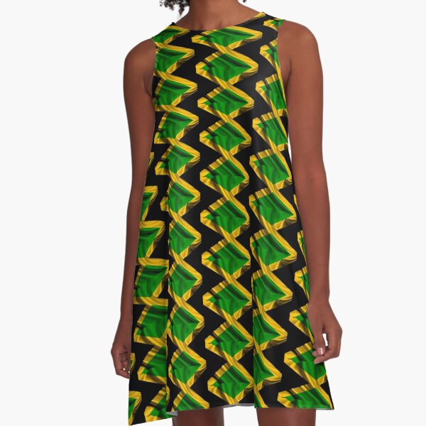 Jamaica, clothing, bandana, reggae, Caribbean heritage attire - women dress  size