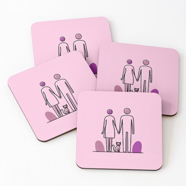 Item preview, Modern Childfree Family - Man Woman Cat designed and sold by Divine Ease.