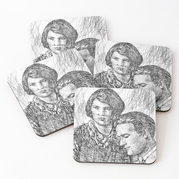 Item preview, ZELDA and F. SCOTT FITZGERALD ink portrait .3 designed and sold by lautir.