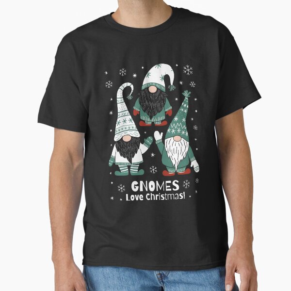 Item preview, Three Festive Gnomes in Green and White Hats Celebrate Christmas designed and sold by SplashTastic.
