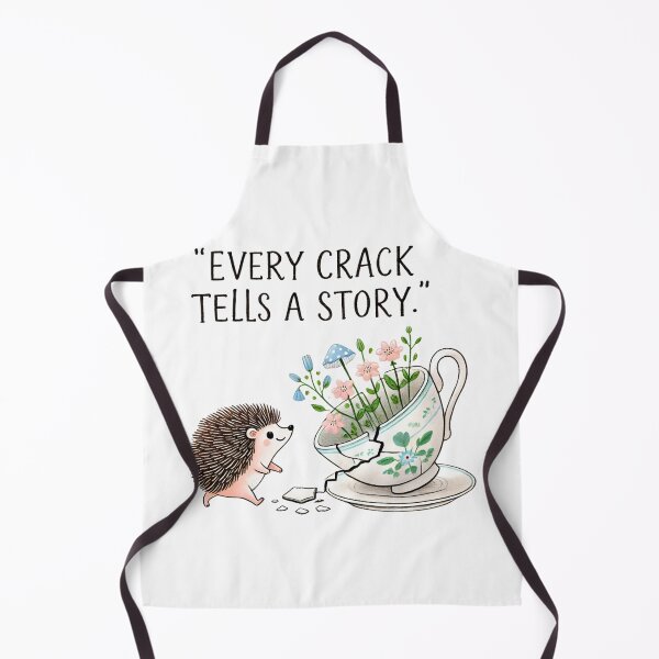 Item preview, stay positive quotes-Every Crack Tells a Story - Hedgehog and Teacup Art designed and sold by PixelMuse2024.