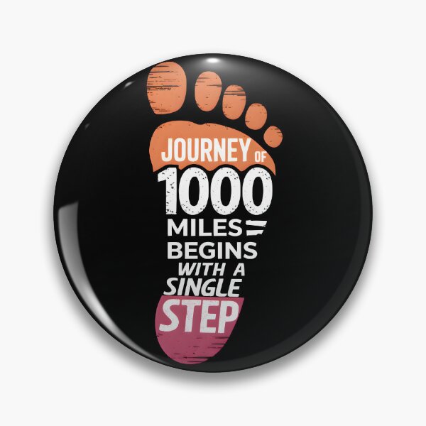 Item preview, Journey of 1000 Miles - Motivational Footprint Graphic designed and sold by SpeakingPrint2.