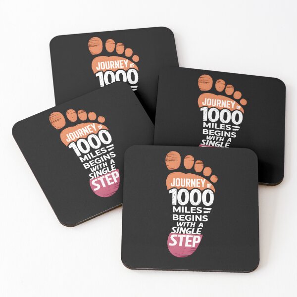 Item preview, Journey of 1000 Miles - Motivational Footprint Graphic designed and sold by SpeakingPrint2.
