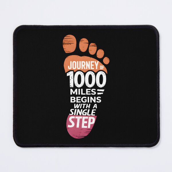 Item preview, Journey of 1000 Miles - Motivational Footprint Graphic designed and sold by SpeakingPrint2.