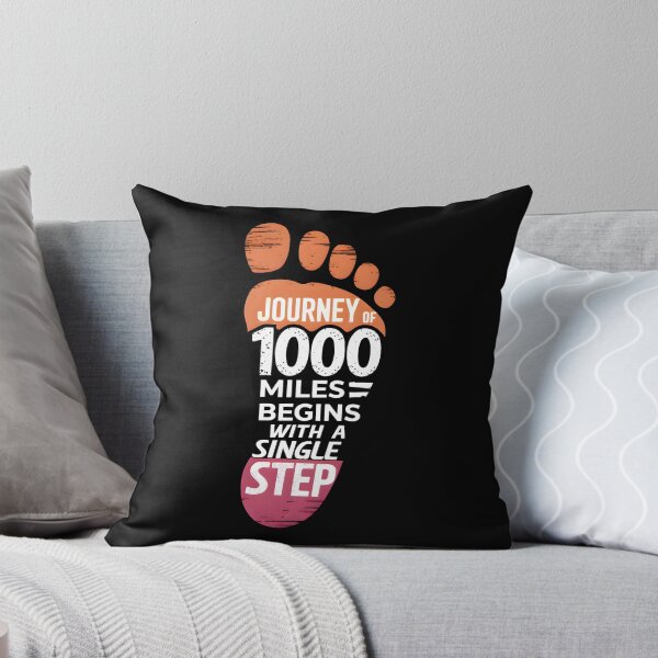 Item preview, Journey of 1000 Miles - Motivational Footprint Graphic designed and sold by SpeakingPrint2.