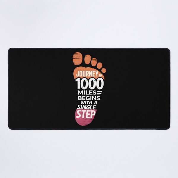 Item preview, Journey of 1000 Miles - Motivational Footprint Graphic designed and sold by SpeakingPrint2.