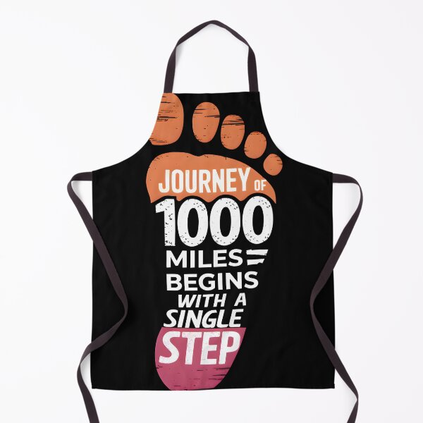Item preview, Journey of 1000 Miles - Motivational Footprint Graphic designed and sold by SpeakingPrint2.