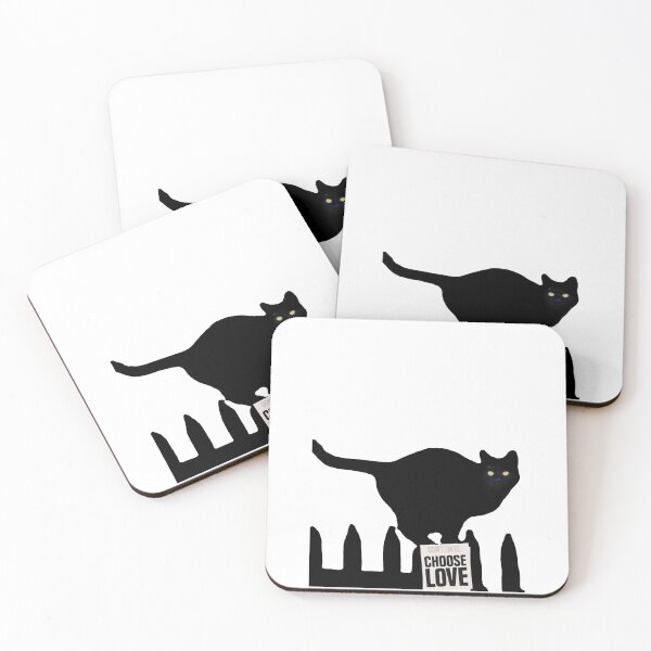Item preview, black cat says choose love designed and sold by DThreeArt.