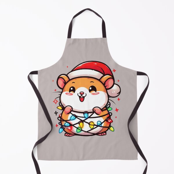 Item preview, Santa Hamster with Christmas Lights Cartoon Art designed and sold by Coffee Lifestyle.