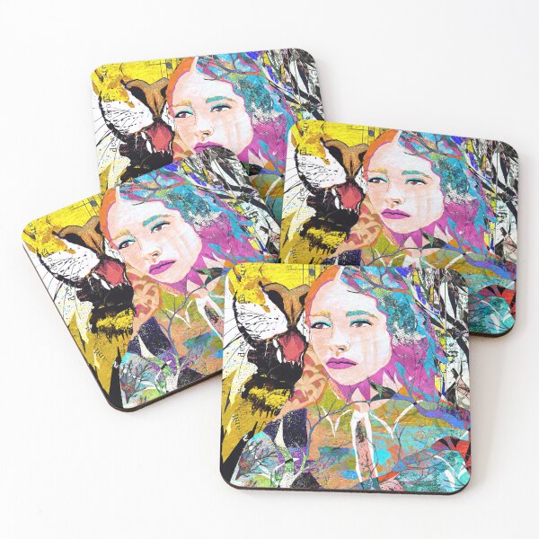 Item preview, Abstract Expressionism Portrait Woman with Tiger designed and sold by ginaisarty.